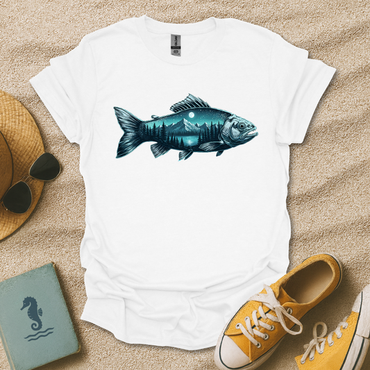 Surreal Fish Landscape T-Shirt