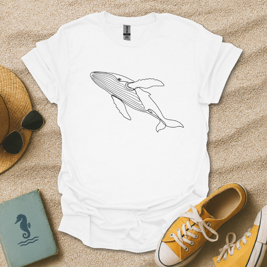 Whale Line Art T-Shirt