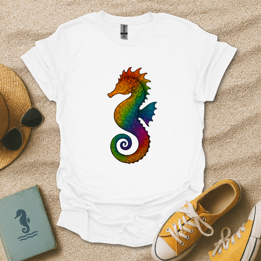 Rainbow Mandala Seahorse T-Shirt