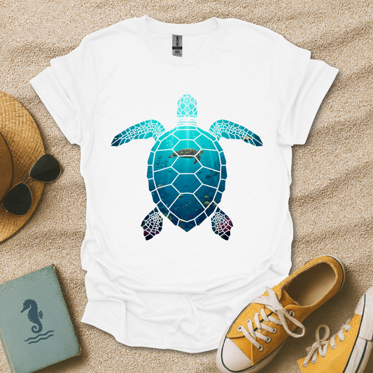 Underwater Turtle Silhouette T-Shirt