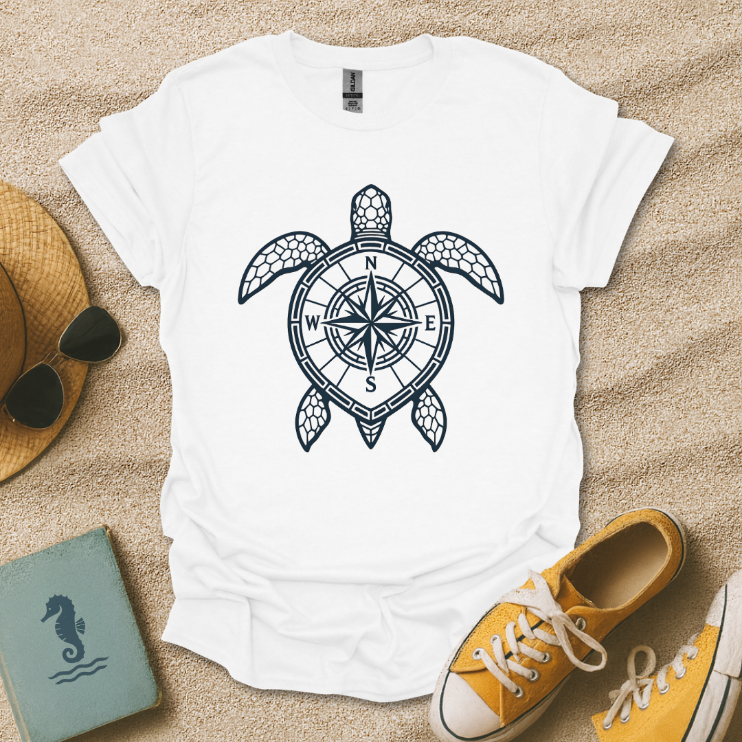 Compass Rose Sea Turtle T-Shirt