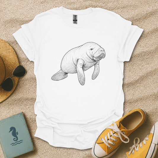 Manatee Sketch T-Shirt