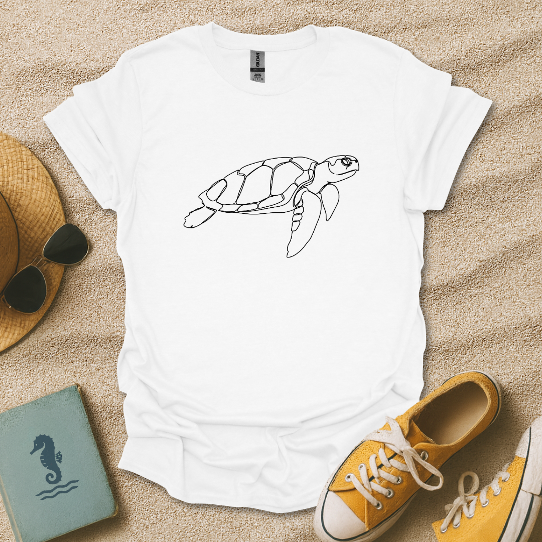 Turtle Line Art T-Shirt