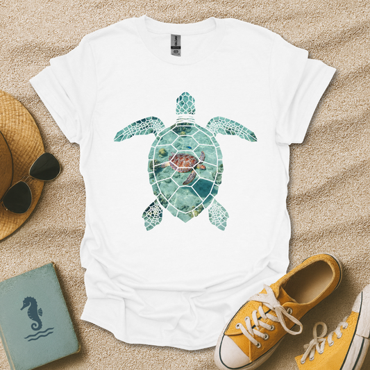 Oceanic Turtle Silhouette T-Shirt
